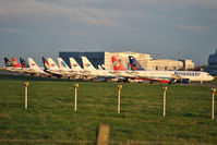 Dublin International Airport - Line up of stored aircraft - by Robert Kearney