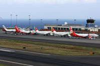 Madeira Airport (Funchal Airport) - 3 different schemes of Air Berlin in one shot.  - by Connector