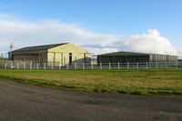 Swansea Airport, Swansea, Wales United Kingdom (EGFH) - B1 type (Hangar 1) and Bellman (Hangar 2) hangars at Swansea Airport. - by Roger Winser