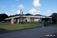 Great Barrier Aerodrome Airport, Great Barrier Island New Zealand (NZGB) - Claris airport terminal building from airside - by Peter Lewis