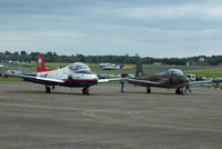 North Weald Airfield - Jet Provost's G-VIVM and G-PROV at the Air Britain flyin - by Chris Hall