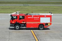 Edinburgh Airport, Edinburgh, Scotland United Kingdom (EGPH) - Fire engine on patrol..... - by Holger Zengler