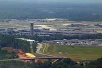 Charlotte/douglas International Airport (CLT) - The control tower as we approach CLT - by Murat Tanyel