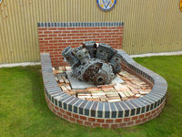 EGBR Airport - Bristol Hercules XVI radial engine recovered from the crash site of Handley Page Halifax Mk III LV905/EY-W which was shot down on the evening of 24th May 1944 near Bergse Maas, Holland with the lost of all seven crew members. - by Chris Hall