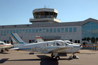 Växjö Airport (Kronoberg Airport) - Piper Warriors parked in front of the terminal building of Småland Airport. - by Henk van Capelle