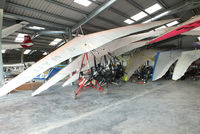 X3DM Airport - Microlights in the new hangar at Darley Moor Airfield, Ashbourne, Derbyshire - by Chris Hall