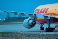 Leipzig/Halle Airport, Leipzig/Halle Germany (EDDP) - Colors of a dawn at DHL Air Hub leipzig - by Holger Zengler