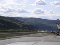 Dawson City Airport, Dawson City, Yukon Canada (CYDA) - Air North flight arriving on runway 02. - by Tim Kalushka