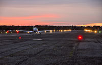 Blackbushe Airport - take-off RW25 at dusk - by OldOlympic