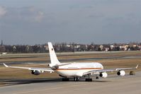 Tegel International Airport (closing in 2011), Berlin Germany (EDDT) - A potatoe bug is leading Ms. Merkel´s big air cab to holding point 26L.... - by Holger Zengler