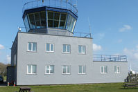 Kemble Airport, Kemble, England United Kingdom (EGBP) - Kemble's tower in the process of being repainted - by Chris Hall