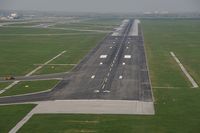 Vienna International Airport, Vienna Austria (LOWW) - Temporary Runway Marking during runway resurfacing - by Dietmar Schreiber - VAP