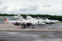 Geneva Cointrin International Airport - Some visitors for EBACE, taken from the Aerobistro. - by Carl Byrne (Mervbhx)