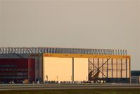 Leipzig/Halle Airport, Leipzig/Halle Germany (EDDP) - DHL hangar in golden evening light..... - by Holger Zengler