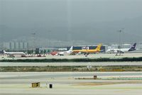 Barcelona International Airport, Barcelona Spain (LEBL) - View to cargo area..... - by Holger Zengler