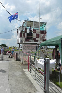 EGBR Airport - Breighton's control tower during Bucker Fest - Wings & Wheels at The Real Aeroplane Club, Breighton Airfield, July 14 2013. - by Malcolm Clarke