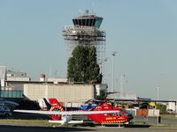 Bordeaux Airport, Merignac Airport France (LFBD) - Tower and SAMU33 - by Jean Goubet-FRENCHSKY