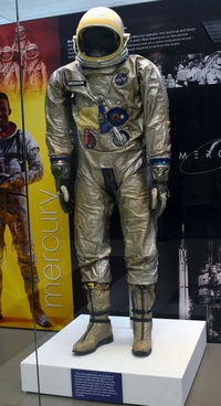 Hartsfield - Jackson Atlanta International Airport (ATL) - Mercury astronaut suit on display at Atlanta Airport - by Ronald Barker