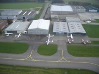 Lelystad Airport, Lelystad Netherlands (EHLE) - Hangars of Lelystad airport - by Jack Poelstra