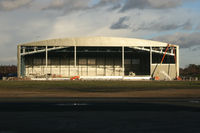 Bournemouth Airport, Bournemouth, England United Kingdom (EGHH) - Work continuing on the '747 hangar' (once the BASCO hangar). - by Howard J Curtis