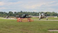 Willow Run Airport (YIP) - Skyraider line up at Thunder Over Michigan - by Florida Metal