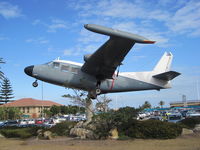 Port Elizabeth Airport - Unknown 'pusher' twin engined aircraft mounted outside Terminal Building at PLZ - by Neil Henry