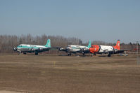 Hay River Airport, Hay River, Northwest Territories Canada (CYHY) - Buffalo Airways DC 4 - by Andy Graf-VAP