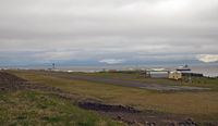 Grimsey Airport - Grimsay Airport runway. The island is a major breeding ground for Arctic Tern and care is required to use this airport. - by Jonathan Allen