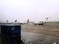 Ostend-Bruges International Airport, Ostend Belgium (EBOS) - General view on airplane parking area 1997 - by Joeri