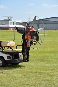 Shoreham Airport - All you need to go motorparagliding - demonstrated at the superb 25th Anniversary RAFA Shoreham Airshow. - by Eric.Fishwick