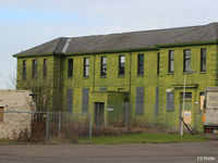 Edinburgh Airport, Edinburgh, Scotland United Kingdom (EGPH) - Due for demolition, the old accomodation block at the former RAF Turnhouse area at the north side of  Edinburgh Airport EGPH - by Clive Pattle