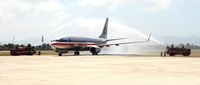 Cap-Haitien International Airport - Traditional welcome of the American Airlines aircraft after landing for the first time at the Hugo Chavez International Airport of Cap-Haitien for the inaugural flight from Miami - by Unknown