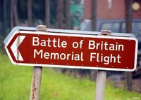 RAF Coningsby Airport, Coningsby, England United Kingdom (EGXC) - A view of the Battle of Britain Memorial Flight (BBMF) street sign at RAF Coningsby - by Clive Pattle