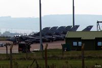RAF Lossiemouth Airport, Lossiemouth, Scotland United Kingdom (EGQS) - A line-up of RAF 15 (R) Sqn Tornado GR.4 aircraft on their ramp at RAF Lossiemouth EGQS - by Clive Pattle
