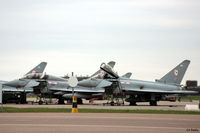 RAF Coningsby Airport, Coningsby, England United Kingdom (EGXC) - 29 R Sqn apron line-up at RAF Coningsby - by Clive Pattle