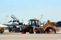RAF Coningsby Airport, Coningsby, England United Kingdom (EGXC) - On-going repairs on the 29 R Sqn ramp at RAF Coningsby - doesn't stop the flying. - by Clive Pattle