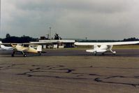 Auburn/lewiston Municipal Airport (LEW) - N89364 & N3368E at our destination-Lewiston,Maine. 3200 miles from home base. Nice little cross country flight. - by S B J