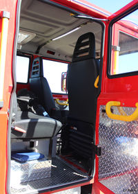 SFAL Airport - A view within the crew area of a Bremach Fire Rescue tender at Port Stanley SFAL - by Clive Pattle
