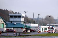 Dundee Airport, Dundee, Scotland United Kingdom (EGPN) - A view of the airport buildings at a cold, wet, Dundee airport in January 2013 - by Clive Pattle