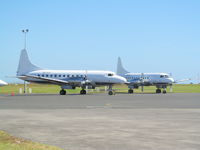 Auckland International Airport, Auckland New Zealand (NZAA) - Convair apron with guess what 2 convairs (CIE and CIF). Also present out of shot were KFJ and KFH - by magnaman