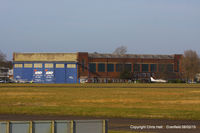 Cranfield Airport, Cranfield, England United Kingdom (EGTC) - Type C hangar at Cranfield - by Chris Hall