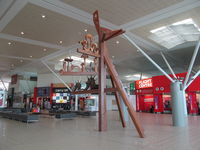 Brisbane International Airport, Brisbane, Queensland Australia (YBBN) - nice art piece inside international terminal - check in level - by magnaman