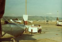 Watsonville Municipal Airport (WVI) - Cessna 59X at the fuel island  way back in 1981. Wonder what the cost of fuel was that day? View is to the east. - by S B J