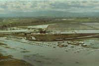 Q59 Airport - Fremont airport in Calif. did flood from time to time when Mother Nature was overly generous.South end planes (left) were OK but north end was 3-4 feet deep. Not so good. View is to the SW. - by S B J