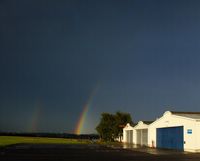 Suarlee Airport, Namur Belgium (EBNM) - Following a local thunderstorm, two rainbow arches....unusual sight! 
EBNM is really a special place to land. 
Enjoy it for your eyes only : -)  - by DOM :-) 
