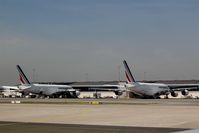 Paris Charles de Gaulle Airport (Roissy Airport), Paris France (LFPG) - Two of AF´s big babies.... - by Holger Zengler
