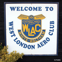 White Waltham Airfield Airport, White Waltham, England United Kingdom (EGLM) - West London Aero Club (WLAC) sign at White Waltham EGLM - by Clive Pattle