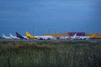 Leipzig/Halle Airport, Leipzig/Halle Germany (EDDP) - Apron 4 und 5 in mild morning light... - by Holger Zengler