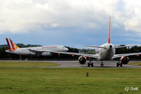 Edinburgh Airport, Edinburgh, Scotland United Kingdom (EGPH) - Busy Airbus action at Edinburgh EGPH - by Clive Pattle