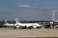 Paris Charles de Gaulle Airport (Roissy Airport), Paris France (LFPG) - View to stand F81 at terminal 2.... - by Holger Zengler